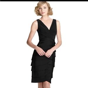 Adrianna Papell Black Tiered Cocktail Dress • Size 10
